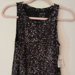 NWT APT. 9 black and white tank. Size XS but will fit a small too.